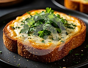 Toast with red caviar.