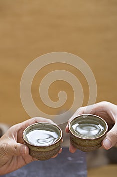 Toast with sake