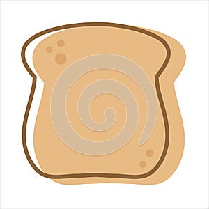 Toast slice vector illustration on a white background