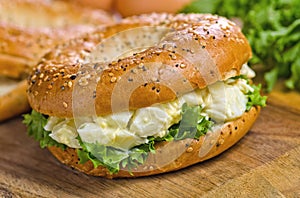 Toasted Bagel with Egg Salad