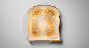 Toasted Bread on Gray Background