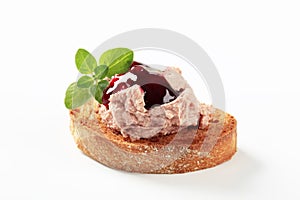 Toasted bread with pate