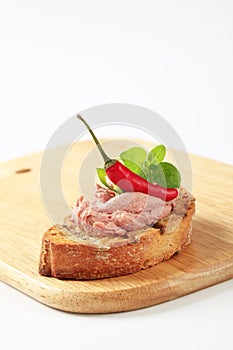 Toasted bread with pate