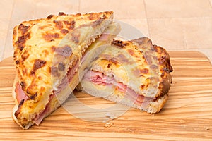 Toasted cheese and ham sandwich - panini