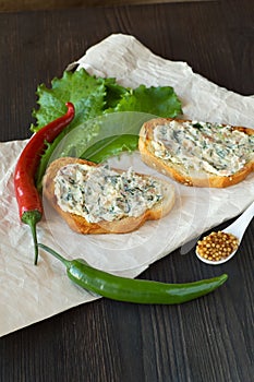 Toasted hot cross bun spread with butter