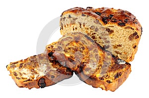 Toasted Irish Barmbrack Sweet Bread Slices With Butter