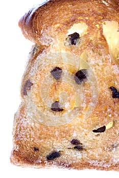 Toasted Raisin Bread Slice Isolated