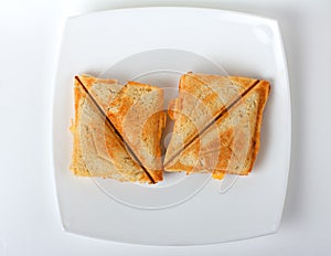 Toasted sandwich on a plate