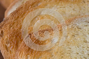 Toasted sliced bread macro