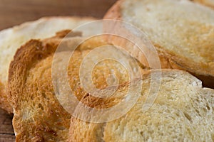 Toasted sliced bread macro