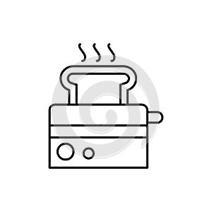Toaster bread icon. Simple line, outline vector cooking icons for ui and ux, website or mobile application