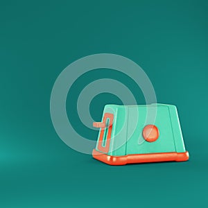 Toaster on dark green background