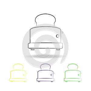 toaster multicolored icons. Element of electrical devices multicolored icons. Signs, symbols collection icon can be used for web,