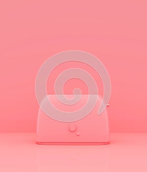 Toaster on pastel color background