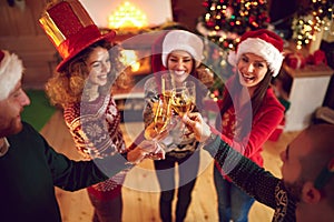 Toasting on New Year celebration