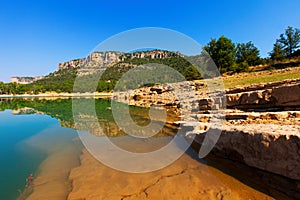 Toba reservoir in Serrania de Cuenca in summer photo