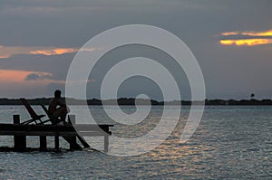 Tobacco Caye - Small tropical island at Barrier Reef with paradise beach, Caribbean Sea, Belize, Central America