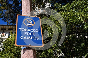 Tobacco Free Campus Sign