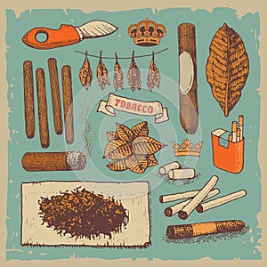 Tobacco illustrations