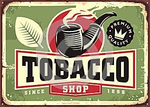 Tobacco shop retro store sign design idea