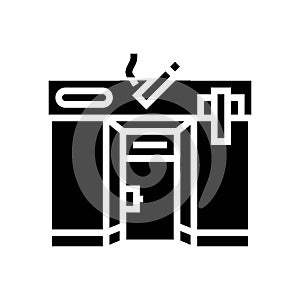 tobacconist store glyph icon vector illustration