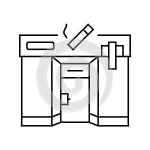 tobacconist store line icon vector illustration photo