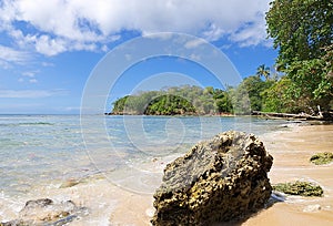 Tobago island - Mt. Irvine bay and beach - Tropical beach of Caribbean sea