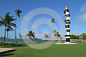 Tobias Rehberger Obstinate Lighthouse Sculpture, South Point Park, Miami Beach