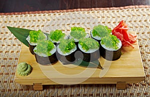 Tobiko (flying fish roe) Gunkan Maki Sushi