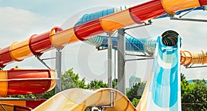 Tobogan, water slide, summer vacation