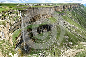 Tobot Waterfall, Khunzakh Waterfalls, natural monument of Dagestan Russia 2021