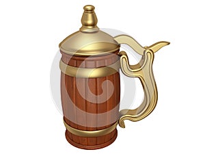 Toby jug isolated on white