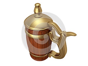 Toby jug isolated on white