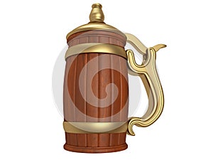 Toby jug isolated on white