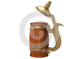 Toby jug isolated on white