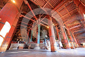 Todai-ji, a Buddhist temple with one of Japan\'s largest bronze Buddha statues