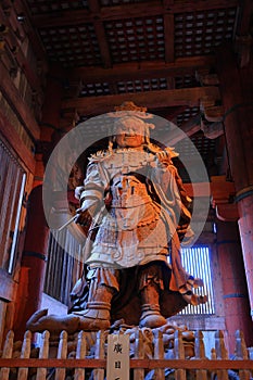 Todai-ji, a Buddhist temple with one of Japan\'s largest bronze Buddha statues