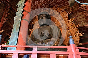 Todai-ji, a Buddhist temple with one of Japan\'s largest bronze Buddha statues