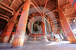 Todai-ji, a Buddhist temple with one of Japan\'s largest bronze Buddha statues