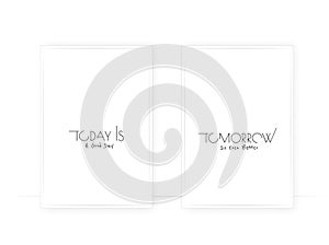 Today is a good day, tomorrow is even better, vector. Positive quotes, affirmations. Scandinavian minimalist poster design