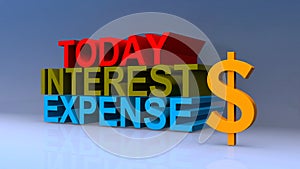 Today interest expense on blue