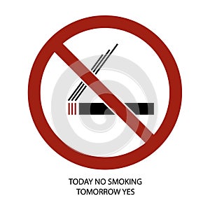 Today no smoking icon vector