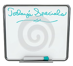Today's Special - Blank White Dry Erase Board photo