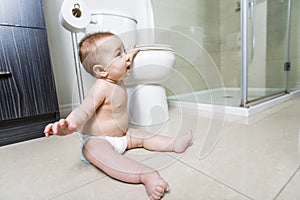 Toddler baby toilet in bathroom