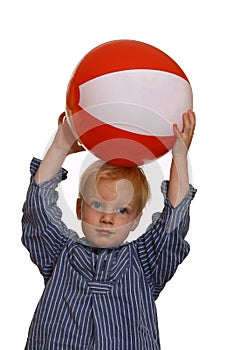 Toddler with ball