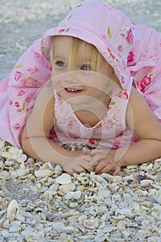 Toddler on beach