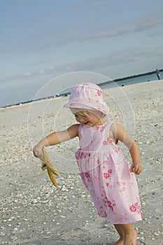 Toddler on beach