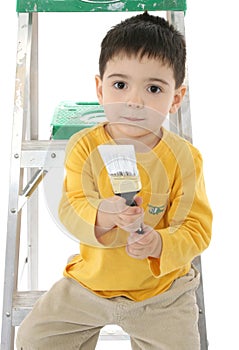 Toddler Boy Painting