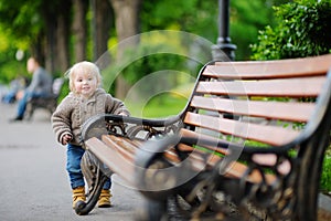 Toddler boy in the park