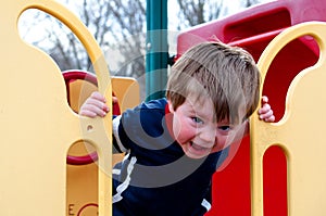 Toddler boy on the playground